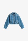 RELAXED PADDED DENIM HARRINGTON JACKET - Τζιν μπουφάν - denim medium