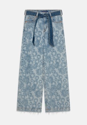 THE WAVE WIDE LEG - Tiesaus kirpimo džinsai - blue