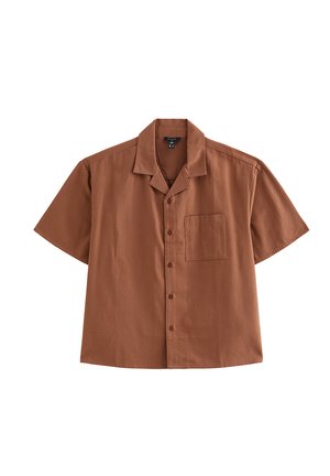New Look, BURNT ORANGE RELAXED FIT BOXY REVERE COLLAR SHIRT - Shirt - rust