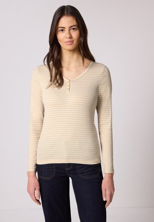 GESTREIFTES - Long sleeved top - beige