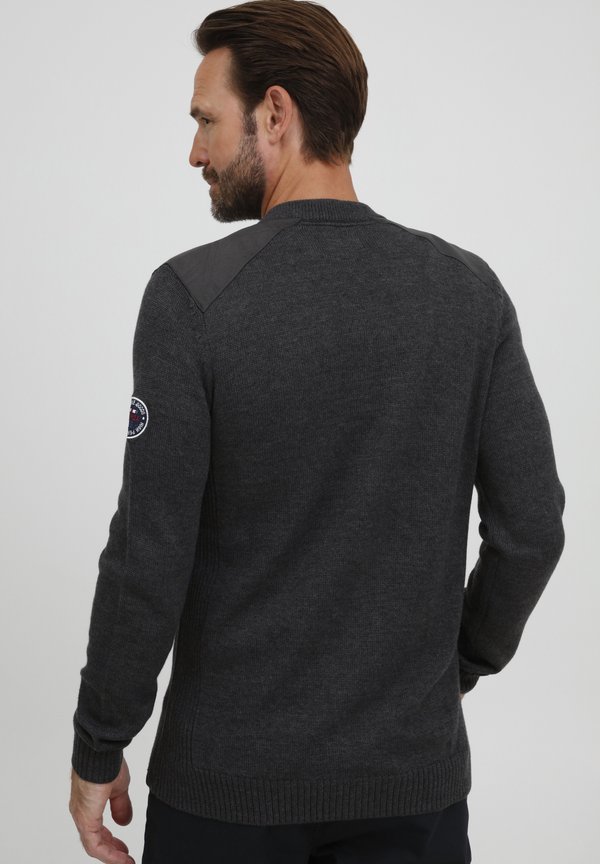 ERLAND - Cardigan - charcoal mix3