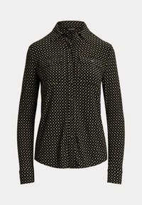 Slim Fit Geo Print Jersey Shirt - Pogājama blūze - black