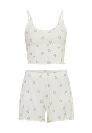 LASCANA, SHORTY SET - Pidžaamakomplekt - ecru bedruckt