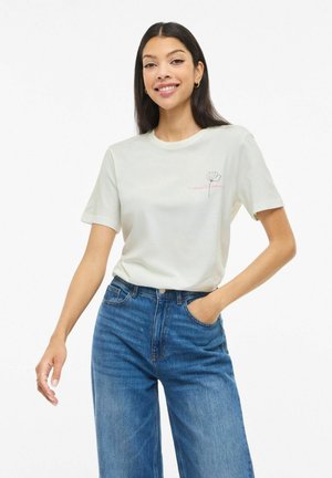 VISYBIL RUNDHALS - T-shirt imprimé - snow white