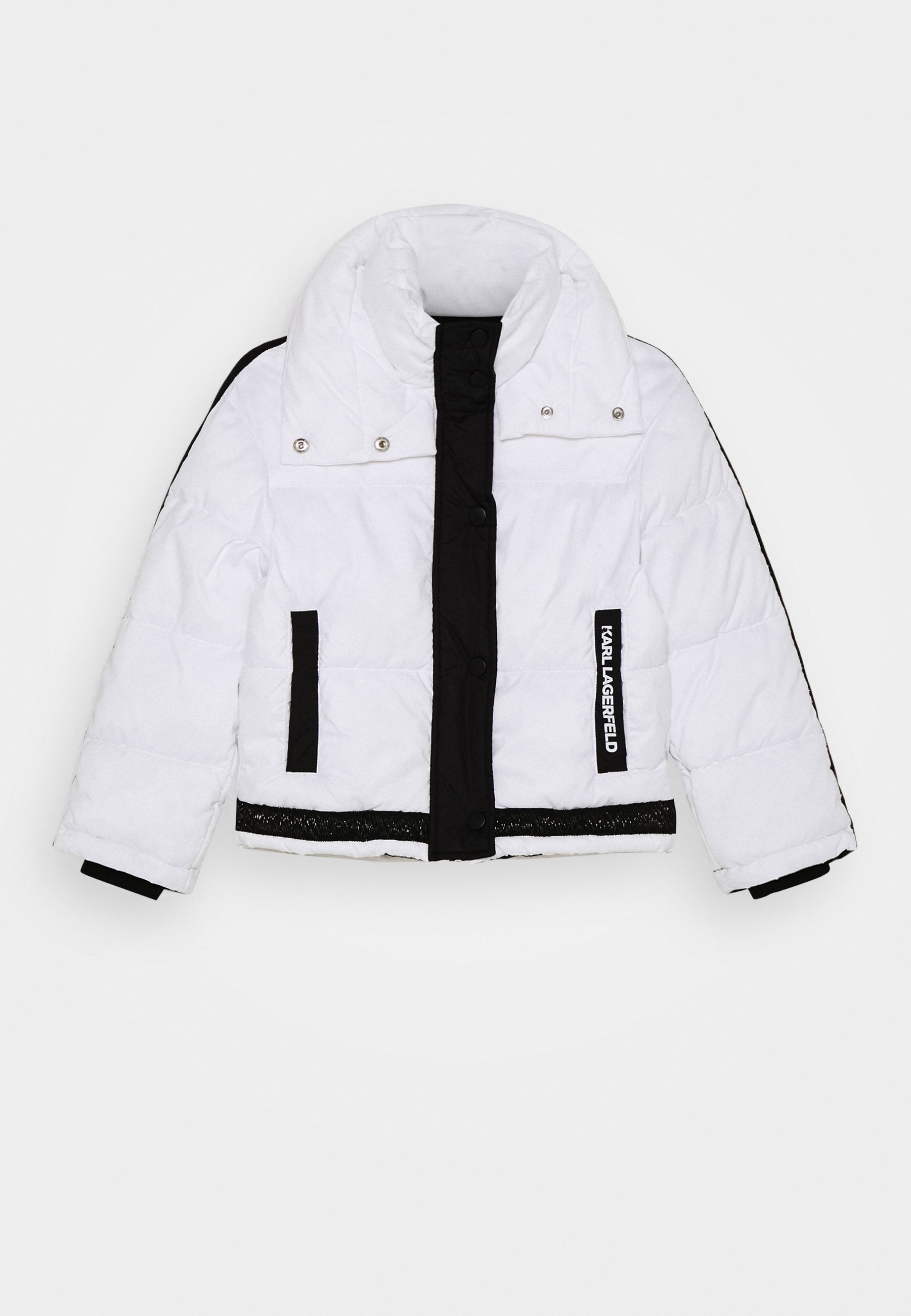 KARL LAGERFELD PUFFER JACKET Winterjas whiteblackwit Black jacket | Off White | Winterjassen | Miinto.nl