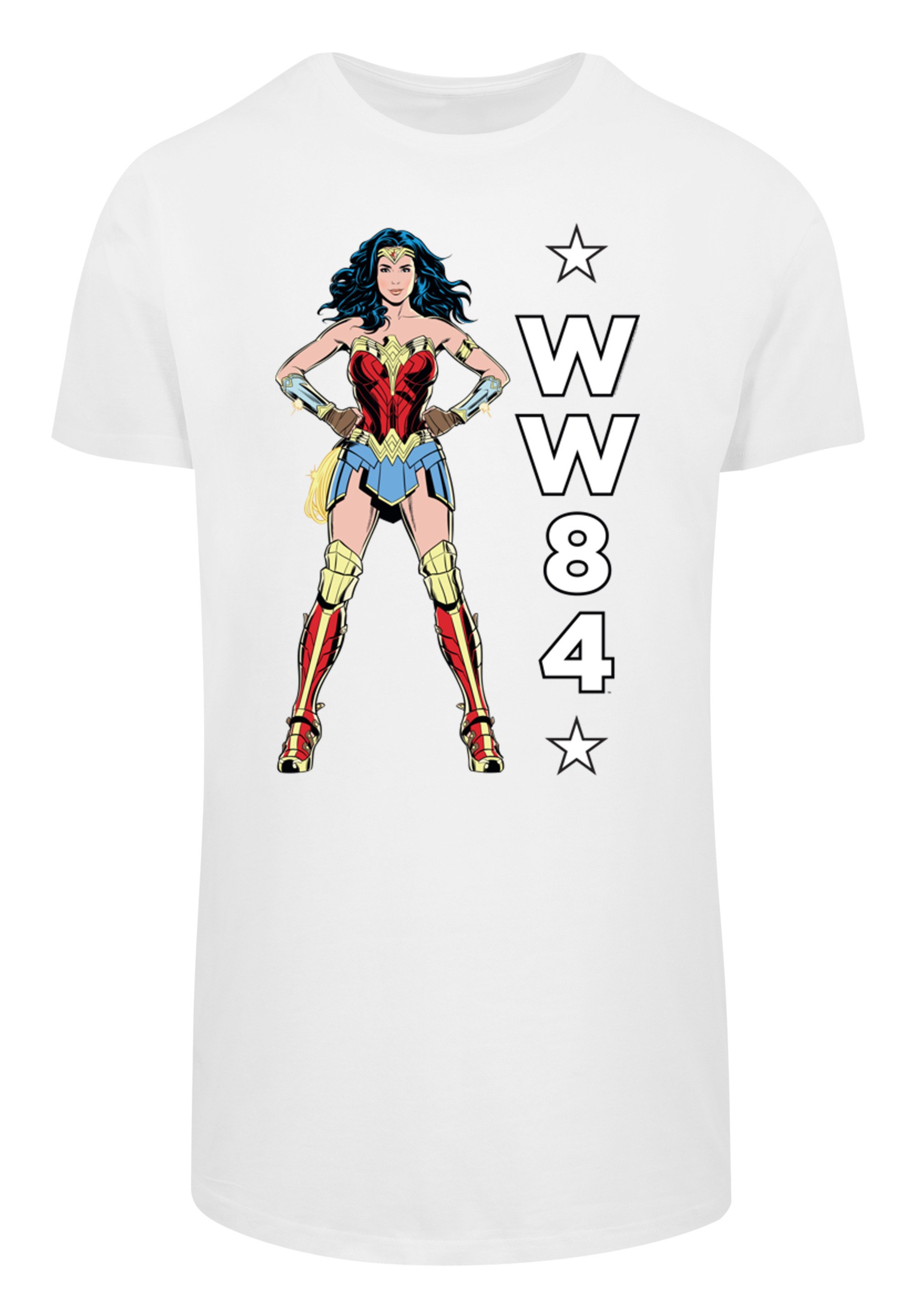 F4NT4STIC LONG CUT 'DC COMICS WONDERWOMAN 84 STANDING LOGO' - Print T-shirt  - white - Zalando.de