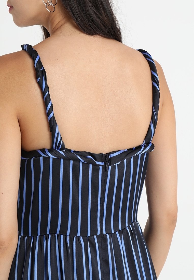 navy blue dress for baby girl Halter Open-Back Maxi Dress main image 1