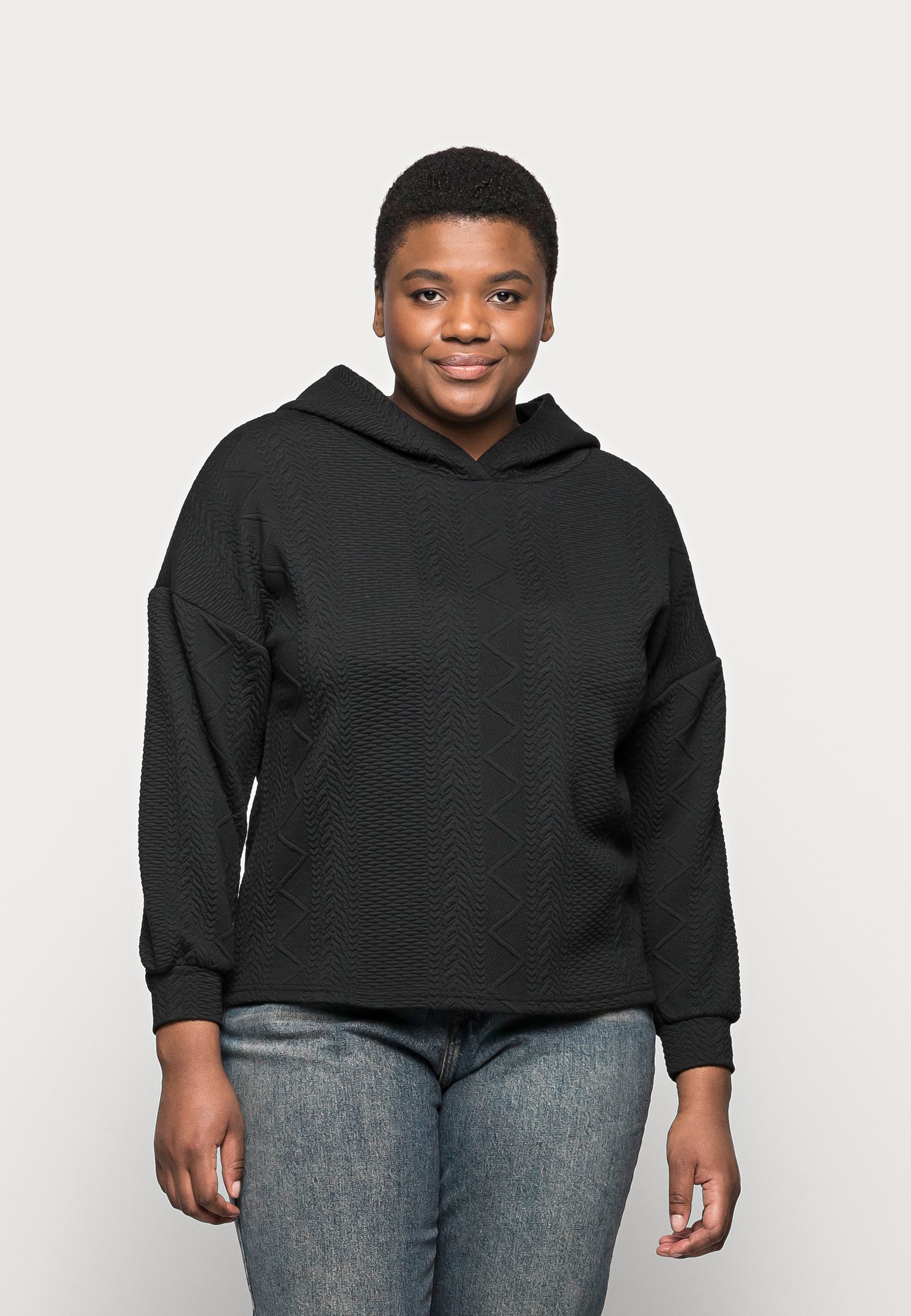 ONLY Carmakoma CARABLE HOOD - Hoodie - black - Zalando.co.uk