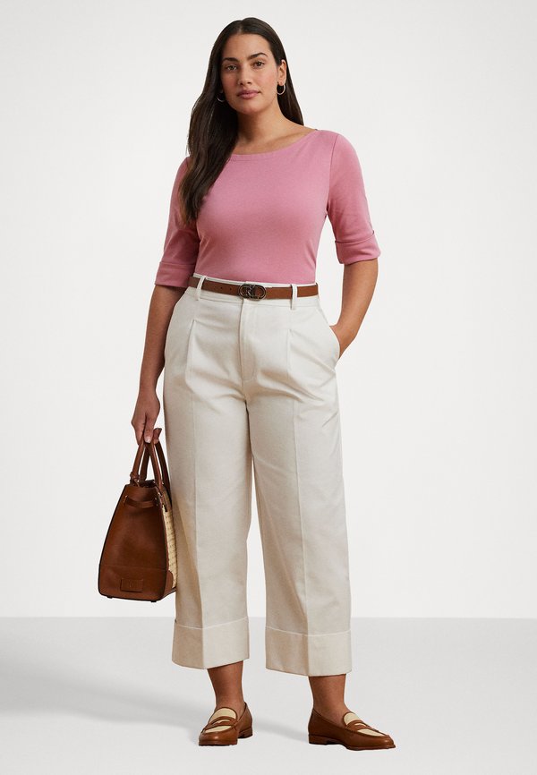 STRETCH COTTON BOATNECK TOP - Basic T-shirt - rose mauve2