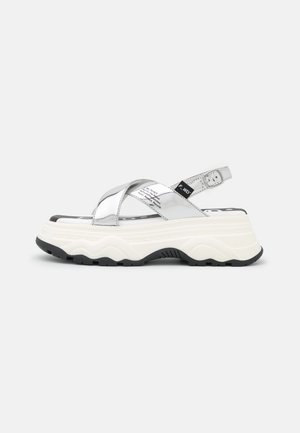 Plateausandalette - silver-coloured