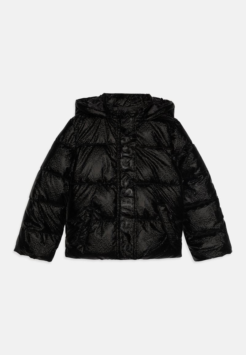 Guess JUNIOR HOODED PUFFER - Talvitakki - schwarz/musta - Zalando.fi