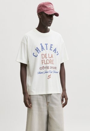 Jack & Jones, JORMENTON TYPO - T-shirt print - snow white
