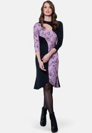 KEYHOLE - Jersey dress - lavender black