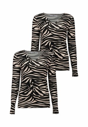 2-PACK - Langarmshirt - schwarz