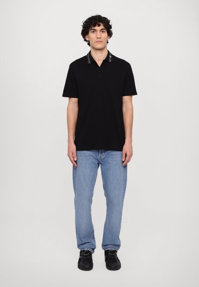 Versace MEDUSA EMBROIDERY ON THE COLLAR - Piké - black