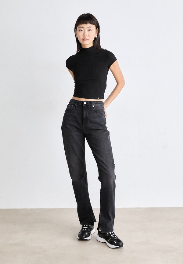 WARM TEXTURE MOCKNECK  - Basic T-shirt2