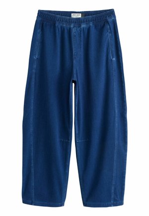 Next, TALL FIT - BARREL LEG DENIM JERSEY TROUSERS - Široké nohavice - dark blue