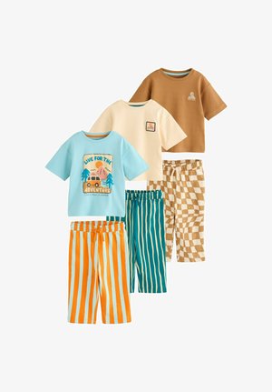 Next, REGULAR FIT - LONG LEG SHORT SLEEVE PYJAMAS 3 PACK . - Pizsama szett - multi slogan