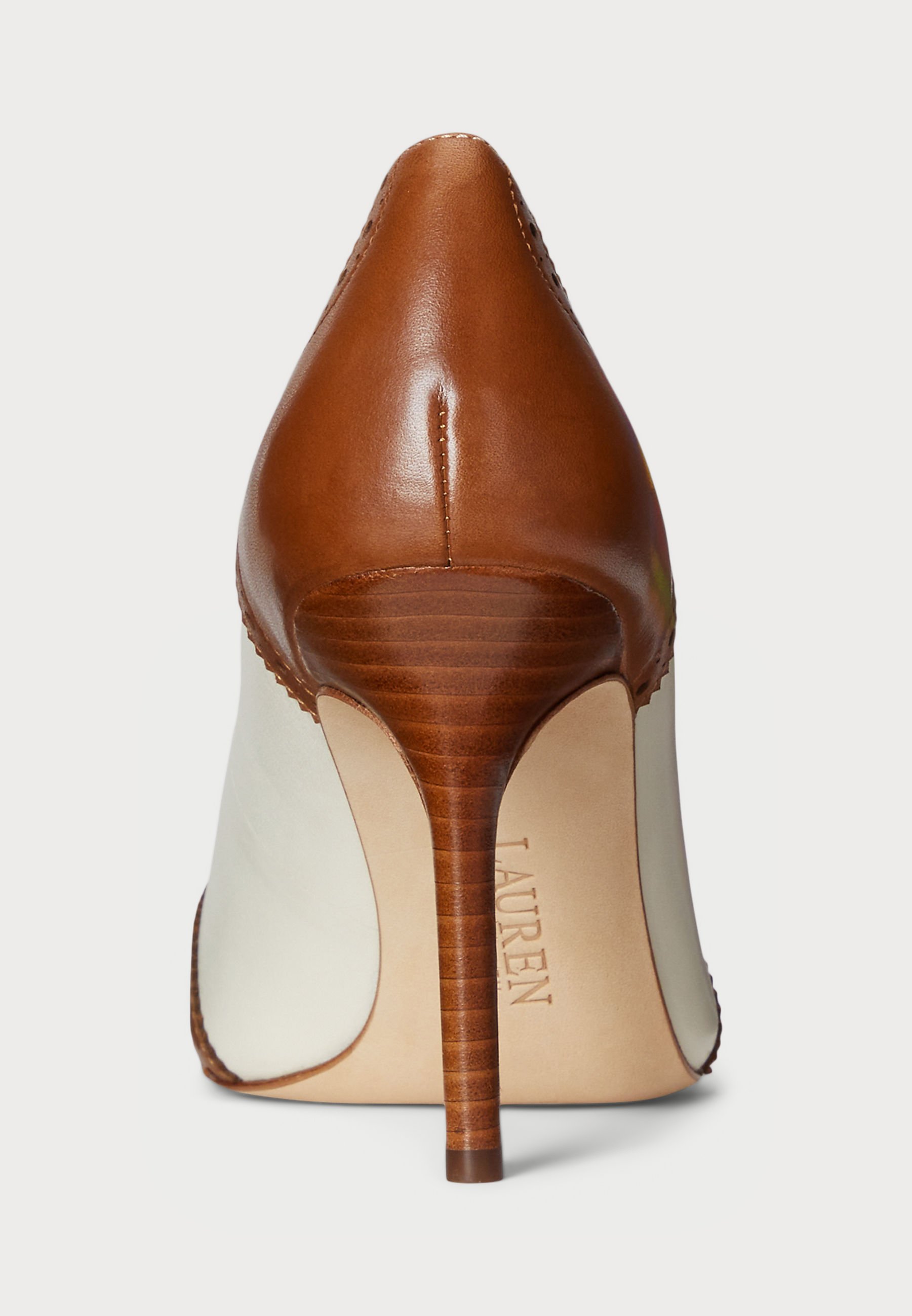 Lauren Ralph Lauren LYNDEN NAPPA & BURNISHED LEATHER PUMP
