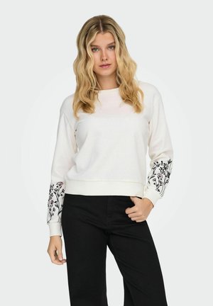 PARIS LS SLEEVE EMB  JRS - Sweatshirt - cloud dancer