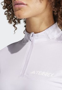 Adidas Terrex TERREX MULTI HALF ZIP LONGSLEEVE TEE - Top s dlouhým rukávem - silver dawn/white