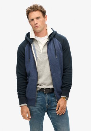ESSENTIAL BASEBALL - Zip-up sweatshirt - heritage navy marl eclipse navy