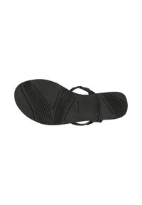 Sandalo nero con suola flessibile caratterizzata da una texture rigata, cinturino regolabile e design aperto per una buona traspirabilità.