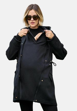 REGULAR FIT - BABYWEARING - Cappotto corto - black