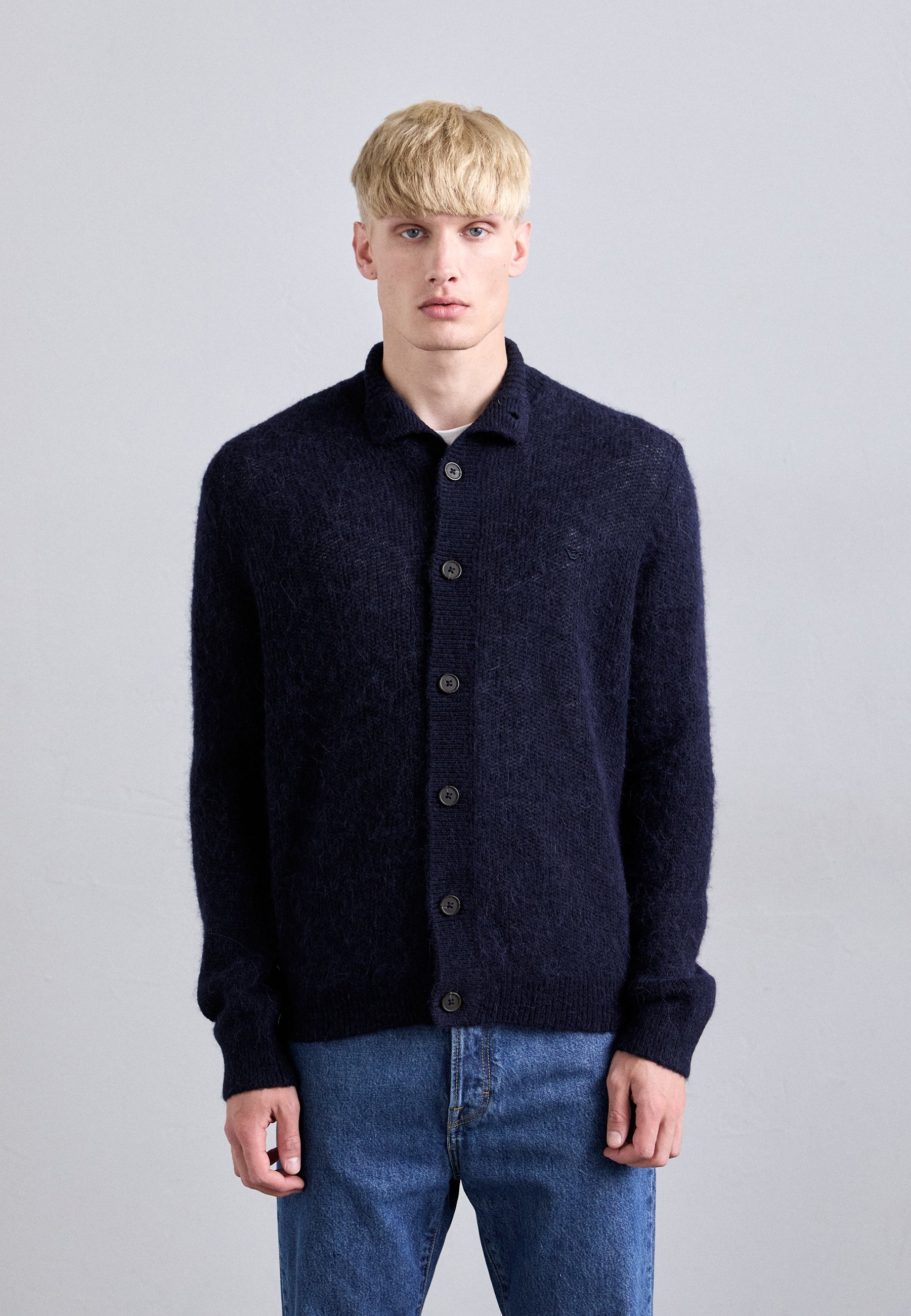 Emporio Armani CARDIGAN - Cardigan - iconico blu navy/dark blue