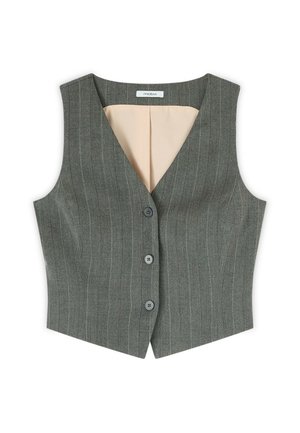 Motivi, GILET GESSATO MONOPETTO - Vest - grigio