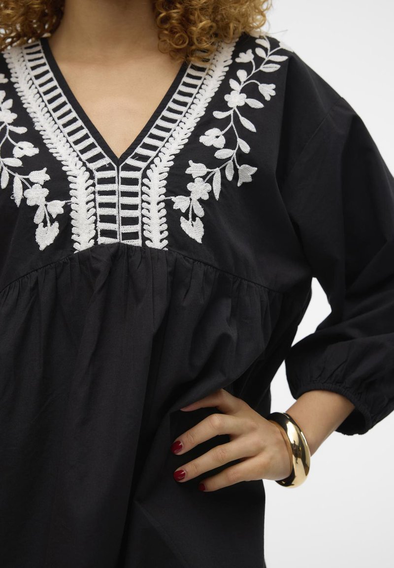 Vero Moda VMVACATION DRESS - Day dress - black/white/black - Zalando.ie