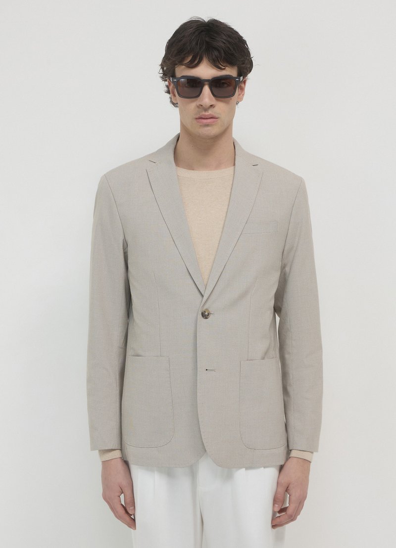 Calliope MONOPETTO OPERATO - Giacca - beige