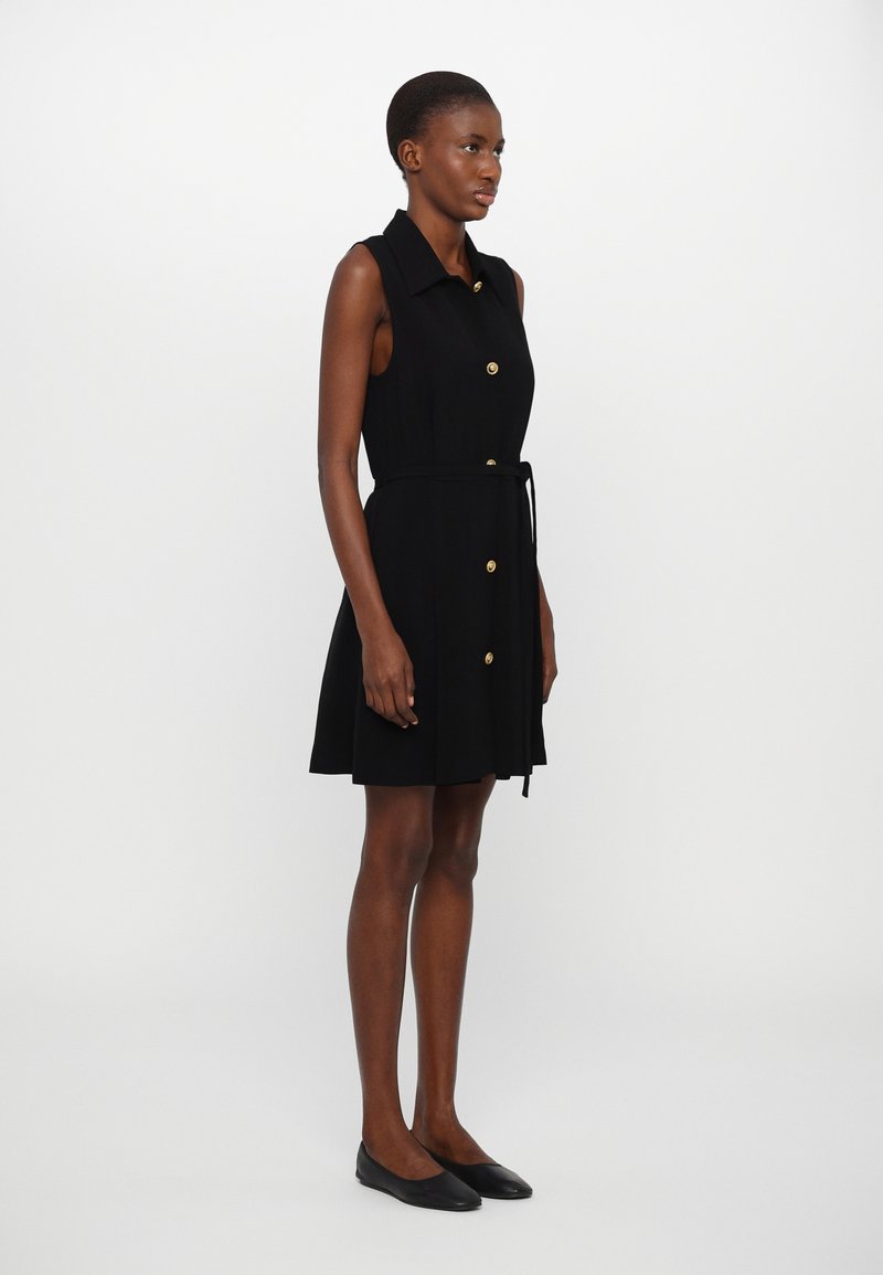 green emerald velvet dress Pleated Janice Midi Shirt Dress Black Gold Floral
