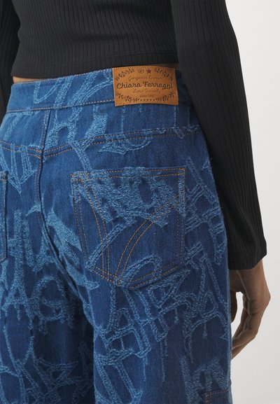CHIARA FERRAGNI PANTALONI - Τζιν χαλαρής εφαρμογής - dark blue