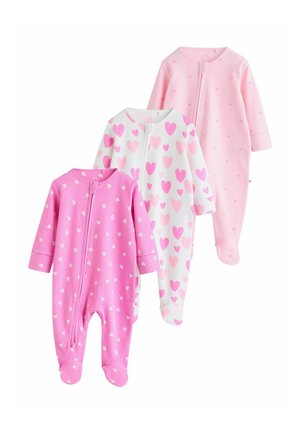 Next, REGULAR FIT - 3 PACK TWO WAY ZIP  - Strampler - pink