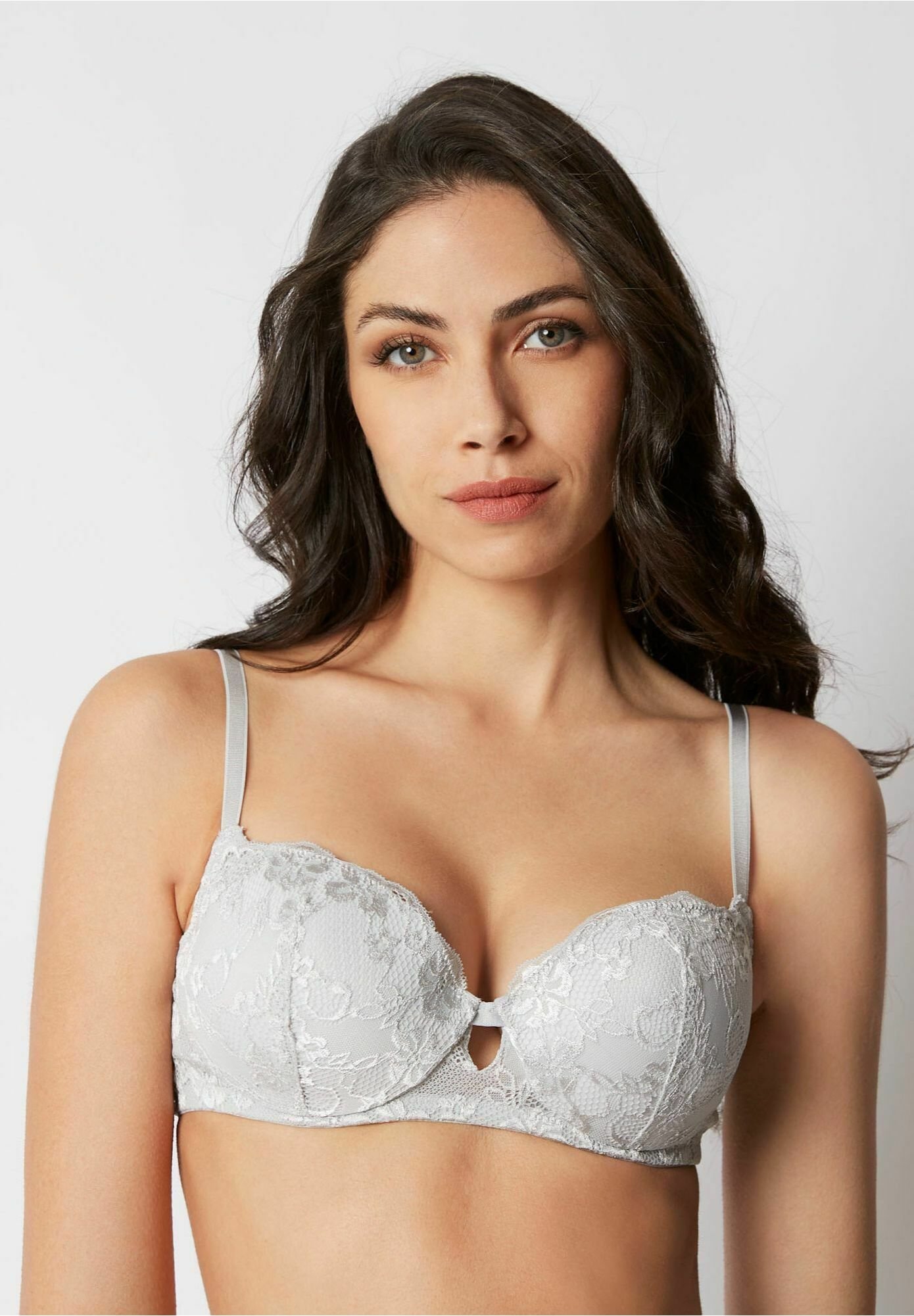 Yamamay PRIMULA Reggiseno a balconcino grigio perla/grigio
