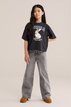 WE Fashion, Camiseta estampada - dark grey