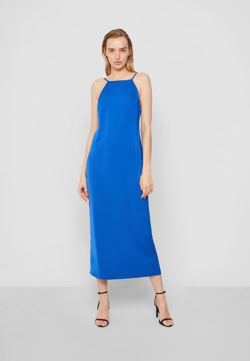 Calvin Klein HALTER NECK LOW BACK DRESS Occasion wear ultra blue