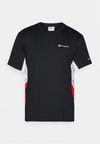 BASKETBALL INSPIRED CREWNECK WITH SMALL LOGO - Print T-shirt - black/white