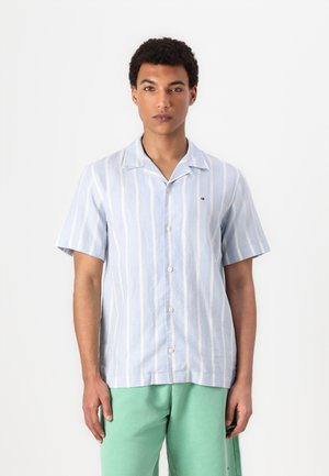 STRIPED CAMP COLLAR SHIRT - Shirt - breezy blue/ivory petal