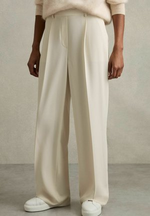 Reiss PETITE FIT - EDEN ELASTICATED WAIST WIDE - Tygbyxor - cream