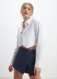 Calliope CROP TINTA UNITA - Camicia - bianco