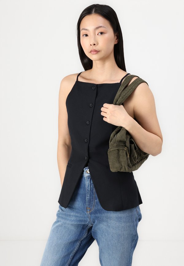 High-Neck Suiting Vest - Blouse4
