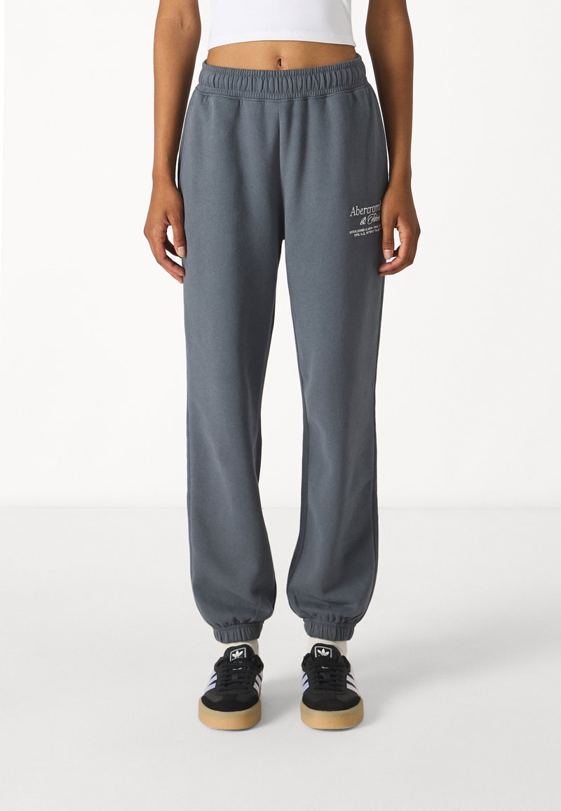 Abercrombie & Fitch LONG LIFE LOGO ESSENTIAL SUNDAY TURBULANCE  - Παντελόνι φόρμας - turbulance