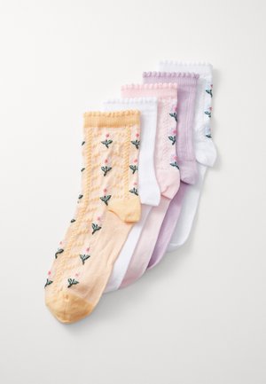 5 PACK - Șosete - white/apricot/purple