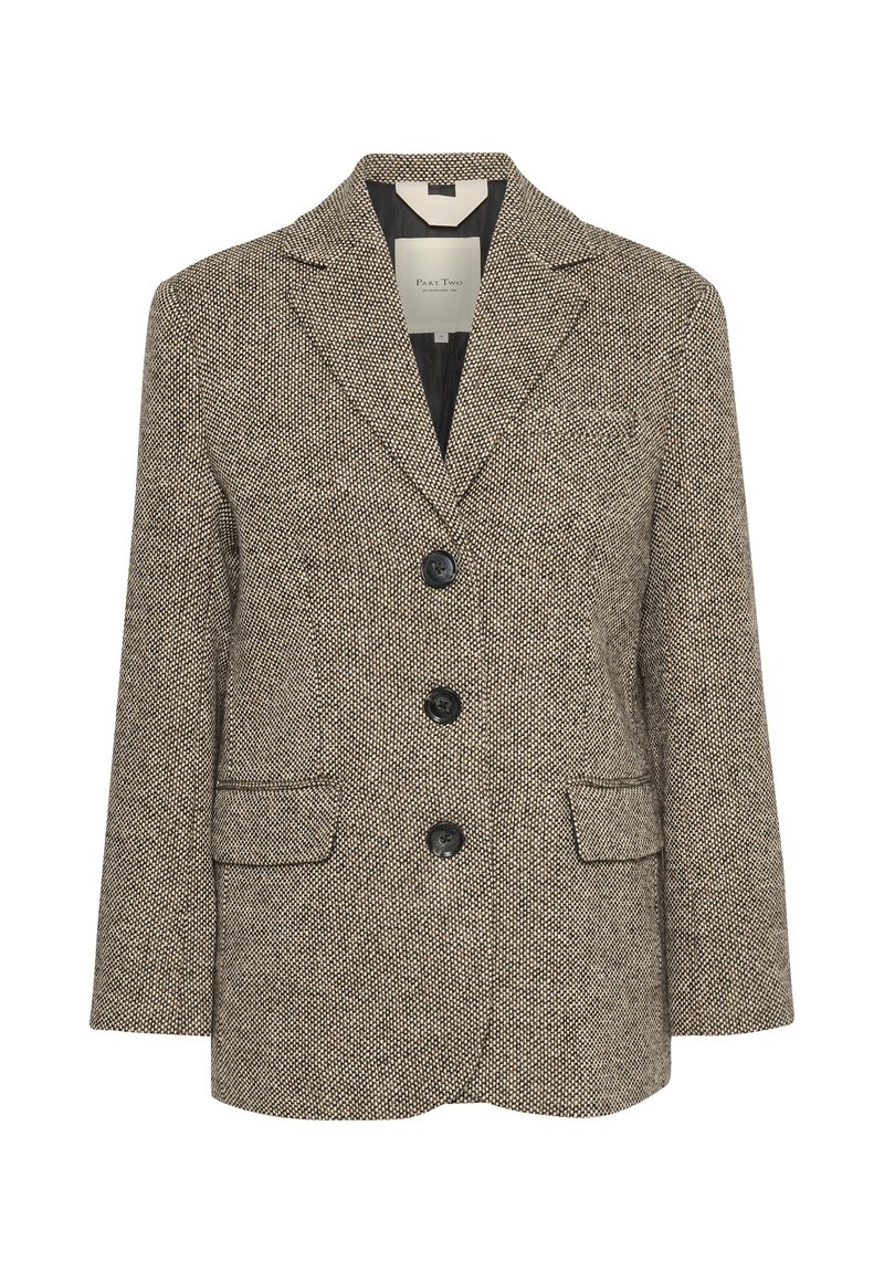 Part Two Halflange jas bruin