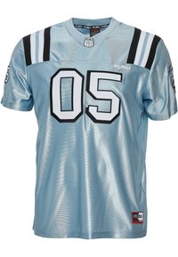 FUBU CORPORATE FOOTBALL - Apdrukāts T-krekls - light blue black white