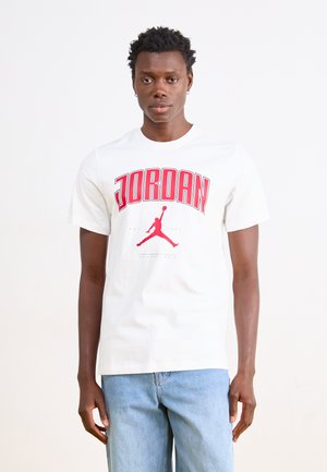 CITY CREW - T-Shirt print - white/gym red