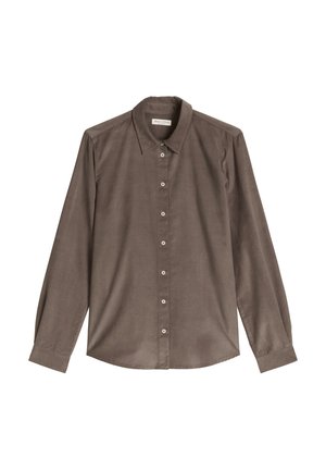 Marc O'Polo, WOVEN BLOUSE, LSL, SOLID, BABY CORD - Overhemdblouse - stone taupe