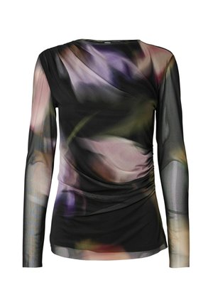 YAS, TOP YASSHAMA LS MESH - Blouse - black